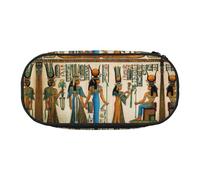 HJLUUFT Estuche para lápices con estampado de mujer en el antiguo Egipto, simple, resistente, multifuncional, organizador de papelería de oficina