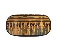 HJLUUFT Estuche para lápices con estampado de mujer en el antiguo Egipto, simple, resistente, multifuncional, organizador de papelería de oficina