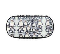 HJLUUFT Estuche para lápices con estampado de pingüinos de bebé, simple, resistente, multifuncional, organizador de papelería de oficina