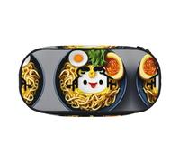 HJLUUFT Estuche para lápices con estampado de ramen, fideos, simple, resistente, multifuncional, organizador de papelería de oficina