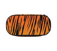 HJLUUFT Estuche para lápices con estampado de rayas de tigre, simple, resistente, multifuncional, organizador de papelería de oficina