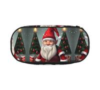 HJLUUFT Estuche para lápices con estampado tradicional de gnomo navideño, simple, resistente, multifuncional, organizador de papelería de oficina