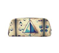 HJLUUFT Estuche portátil de cuero para bolígrafos Math Geometry Geek Calculus, almacenamiento de maquillaje, bolsa de maquillaje, ideal para lápices, bolsa de maquillaje y objetos pequeños