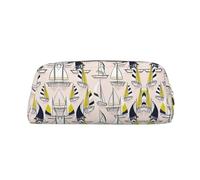 HJLUUFT Estuche portátil de piel con diseño de esbozo rosa para viajes, maquillaje, ideal para lápices, bolsa de maquillaje y almacenamiento diario. Elegante