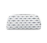 HJLUUFT Fish and Shark - Estuche de piel de grano cruzado y bolsa de maquillaje, almacenamiento versátil para bolígrafos, cosméticos y más