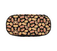 HJLUUFT Fun Food - Estuche para lápices con estampado de perros calientes, simple, resistente, multifuncional, organizador de papelería de oficina