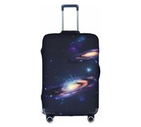 HJLUUFT Funda de equipaje elegante con diseño de galaxia en el universo - Protege y personaliza tu maleta con funda aprobada por la TSA, fundas de maleta para equipaje, Blanco, S