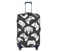 HJLUUFT Funda de equipaje personalizada con control de juego, protección de maleta con diseño aprobado por la TSA, se adapta a la mayoría de maletas de 28 pulgadas, Blanco, XL