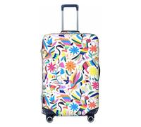 HJLUUFT Funda protectora de equipaje de viaje con estampado de animales otomíes mexicanos, antiarañazos, lavable, Black, S