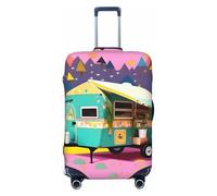 HJLUUFT Funda protectora de equipaje de viaje con estampado «You Make Me Happy Camper», lavable, antiarañazos, Black, S