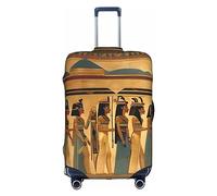 HJLUUFT Funda protectora de equipaje para mujer en el antiguo Egipto, protector de maleta aprobado por la TSA, diseño personalizado para una fácil identificación, Blanco, XL