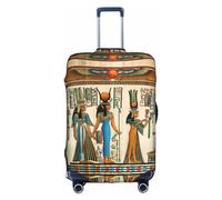 HJLUUFT Funda protectora de equipaje para mujer en el antiguo Egipto, protector de maleta aprobado por la TSA, diseño personalizado para una fácil identificación, Blanco, XL