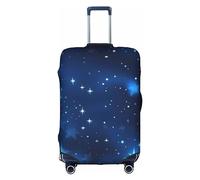 HJLUUFT Funda protectora para equipaje con diseño de estrellas brillantes azules, protector de maleta aprobado por la TSA, diseño personalizado para una fácil identificación, Blanco, S
