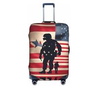 HJLUUFT Funda protectora para equipaje del Día de los Caídos de los soldados militares estadounidenses, protector de maleta aprobado por la TSA, diseño personalizado para una fácil identificación,