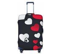 HJLUUFT Funda protectora para maleta de viaje, lavable, antiarañazos, con texto "Happy Valentine's Day2, Black, M