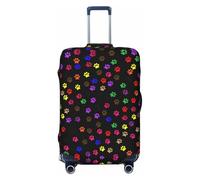 HJLUUFT Funda protectora para maleta, lavable, antiarañazos, con estampado de patas, para equipaje, Black, XL