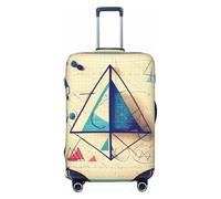 HJLUUFT Funda protectora para maleta, lavable, antiarañazos, diseño de cálculo de matemáticas, geometría geek, para equipaje de viaje, Black, L