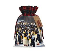 HJLUUFT Happy Penguins - Bolsas de regalo de arpillera con cordón para regalos de compañeros de trabajo