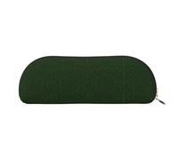 HJLUUFT Hunter Green - Estuche semicircular de piel con diseño de pétalos florales y bolsa de maquillaje, solución de almacenamiento conveniente para tus artículos esenciales, Gold, Talla única, Arte