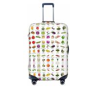 HJLUUFT Introducción de varios vegetales, funda protectora para maleta, lavable, antiarañazos, Black, M