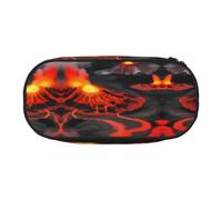 HJLUUFT Kilauea - Estuche para lápices con estampado de volcanes, simple, resistente, multifuncional, organizador de papelería de oficina