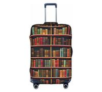 HJLUUFT Library Bookshelf Book Stylish Luggage Cover - Protege y personaliza tu maleta con funda aprobada por la TSA, fundas de maleta para equipaje, Blanco, S
