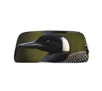 HJLUUFT Loon Nature Bird - Estuche portátil de piel para bolígrafos, almacenamiento de maquillaje, bolsa de maquillaje, ideal para lápices, bolsa de maquillaje y artículos pequeños