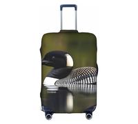 HJLUUFT Loon Nature Bird - Funda de equipaje personalizada, protección de maleta con diseño aprobado por la TSA, se adapta a la mayoría de maletas de 28 pulgadas, Blanco, S