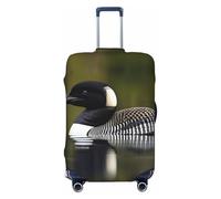 HJLUUFT Loon Nature - Funda protectora para equipaje de viaje, lavable, antiarañazos, con estampado de pájaros, Black, S