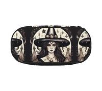 HJLUUFT Magic Witch Witchcraft - Estuche para lápices con estampado bohemio, simple, resistente, multifuncional, organizador de papelería de oficina