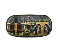 HJLUUFT Old Tractor Photo Farm Print - Bolsa de cosméticos para maquillaje, papelería, Kawaii, estuche organizador con cremallera