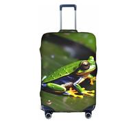 HJLUUFT Peace Tree Frogs - Funda personalizada para equipaje, protección de maleta con diseño aprobado por la TSA, se adapta a la mayoría de maletas de 28 pulgadas, Blanco, M