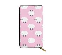 HJLUUFT Pink Sheep - Cartera práctica para mujer, delgada y minimalista, con cremallera de metal y piel sintética, Negro -, Talla única, Classic