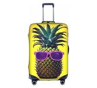 HJLUUFT Psych - Funda protectora para equipaje con cita de piña, protector de maleta aprobado por la TSA, diseño personalizado para una fácil identificación, Blanco, XL