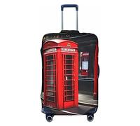 HJLUUFT Red Phone Booth London Street - Elegante funda para equipaje, protege y personaliza tu maleta con funda aprobada por la TSA, fundas de maleta para equipaje, Blanco, S