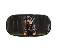 HJLUUFT rottweiler - Estuche para lápices con impresión de papel pintado, simple, resistente, multifuncional, organizador de papelería de oficina