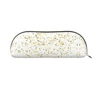 HJLUUFT Sparsed Dreamy Stars and Spots - Bolsa de almacenamiento semicircular, elegante estuche para lápices y bolsa de maquillaje ligera adecuada para la oficina, la vida y los viajes