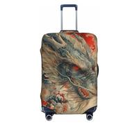 HJLUUFT The Legendary Dragon Print - Funda protectora de equipaje de viaje, lavable, antiarañazos, Black, S