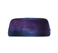HJLUUFT Universe with Stars and Galaxy Interstellar - Estuche de piel semicircular portátil para viajes, maquillaje, ideal para lápices, bolsa de maquillaje y almacenamiento diario elegante