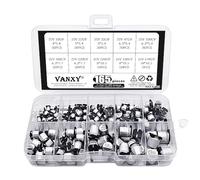HJNAOKGWHQ 10 Values 165 Pcs 25V Series SMD Electrolytic Capacitor Assortment Kit from 10uF to 470uF Aluminum Capacitors Set diy