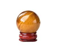 HJNAOKGWHQ 1PC Crystal Ball Rose Quartz Tigers Eye Stone Beautiful Home Decoration (Color : Eye)