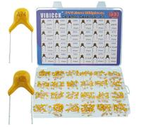 HJNAOKGWHQ 24 Values 600pcs Multilayer Monolithic Ceramic Capacitor Assortment Kit, 10pF-10uF Capacitor Set with Storage Box for Electronics Projects diy