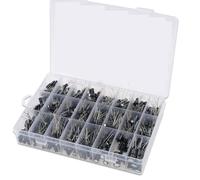 HJNAOKGWHQ 24 Values Electrolytic Capacitor Assortment Kit from 0.1uF to 1000uF 10V 16V 25V 50V in-line Aluminum Capacitors Set diy