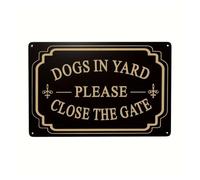 HJNAOKGWHQ Aluminum Beware Dog Sign 12x8 Inch