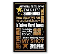 HJNAOKGWHQ Broadway Inspired Quote Canvas - Motivational Lyric Art Print for Office, Classroom, Living Room Wall Decor(Framed,08x12inch(20x30cm))