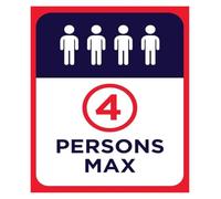 HJNAOKGWHQ School Four Person Limit Tin Sign 12x8 Inch