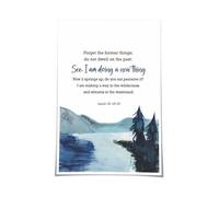 HJNAOKGWHQ Scripture Wall-Art for Bathroom, Printed Canvas with Isaiah 43:19 Verse, I Will Make A Way In The Wilderness, Compact Christian Inspirational Print(Framed,12x18inch(30x45cm))