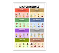 HJNAOKGWHQ Vitamins & Minerals Canvas Art - Healthy Eating Guide, Great for Home, School & Kitchen Wall Decor(Unframed,08x12inch(20x30cm))