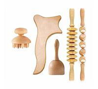 HJNFL Milageto - Juego de 5 masajeadores de madera, rodillo de mano, manual para drenaje linfático, rodillo de madera o liberación de celulitis, dolor muscular