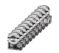 hJNGdU 10 pcs 12 mm Negro en Blanco SS12KW 4WBN 4WBN9 LC4WBN Tapa CORQUE Compatible con ENTREGADA KINGJIM SR150 LW300 LW400 LW-600P Y Modelos SIMENTALES